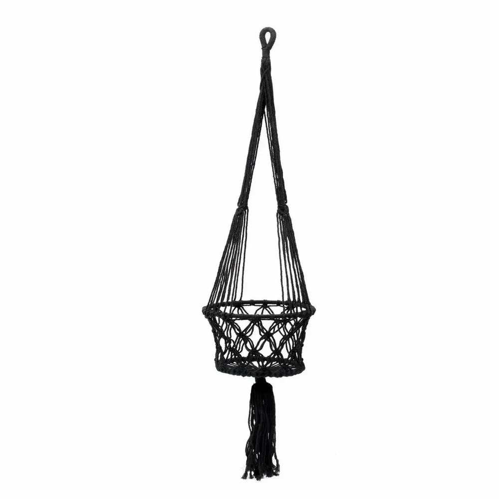 Objets de décoration - Le Porte-Plante Macramé - Noir - L - BAZAR BIZAR LIVING