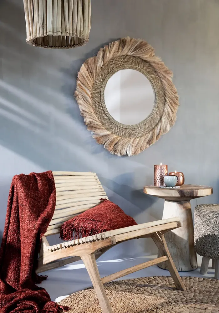 Stools - The Raffia Tressed Stool - BAZAR BIZAR LIVING