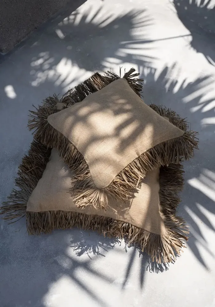 Coussins - Housse De Coussin Jute Bonita - Naturel - 60x60 - BAZAR BIZAR LIVING