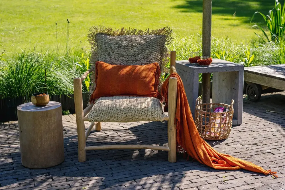 Plaids - Le s'il vous Plaid - Velours Rouille - BAZAR BIZAR LIVING