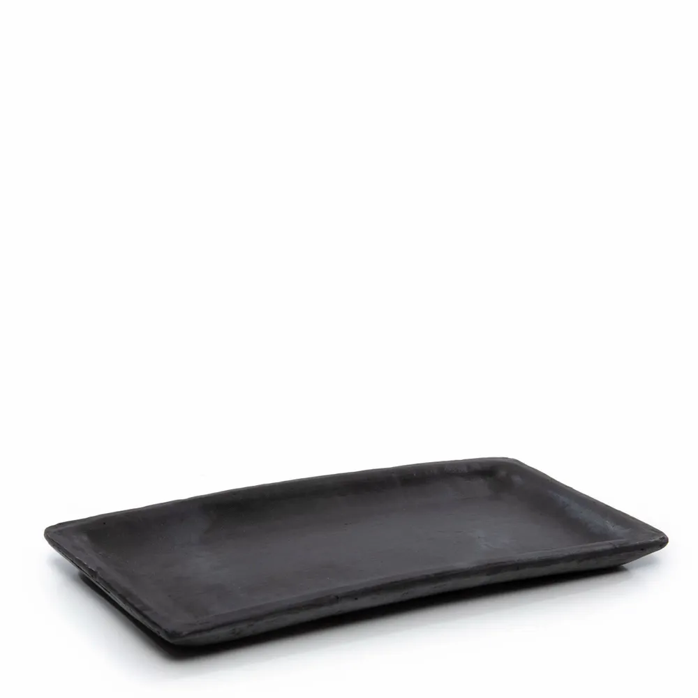 Platter and bowls - The Burned Sushi Plate - Black - M - BAZAR BIZAR LIVING