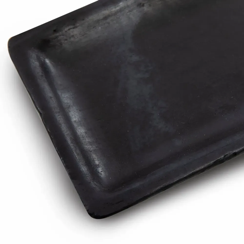 Platter and bowls - The Burned Sushi Plate - Black - M - BAZAR BIZAR LIVING