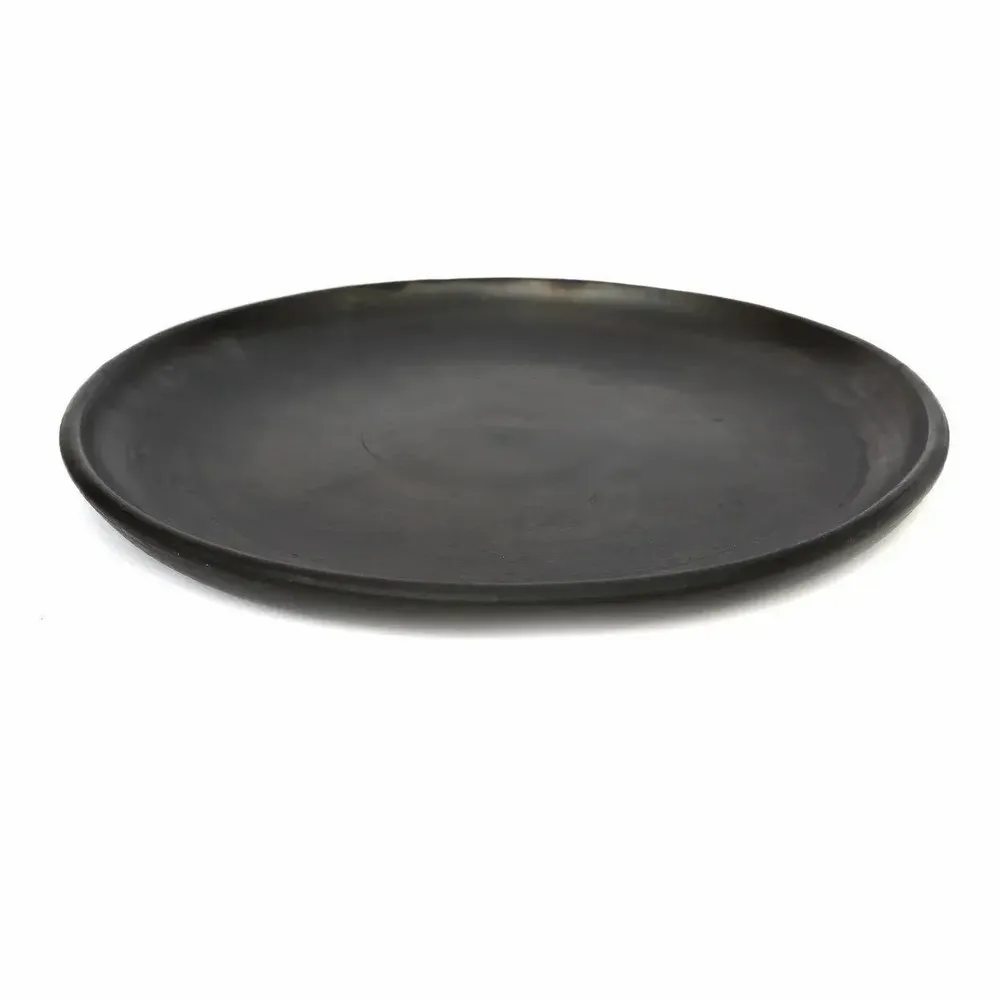 Platter and bowls - The Burned Classic Plate - Black - L - BAZAR BIZAR LIVING