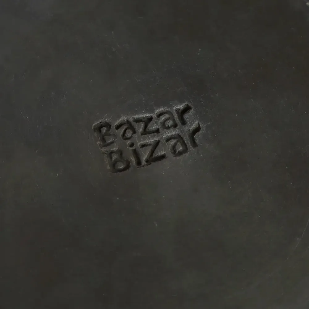 Platter and bowls - The Burned Classic Plate - Black - L - BAZAR BIZAR LIVING
