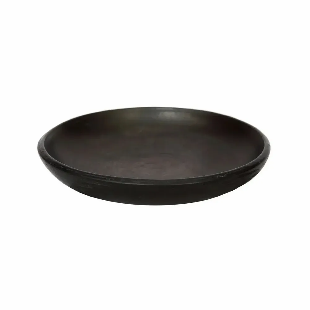 Platter and bowls - The Burned Classic Plate - Black - M - BAZAR BIZAR LIVING
