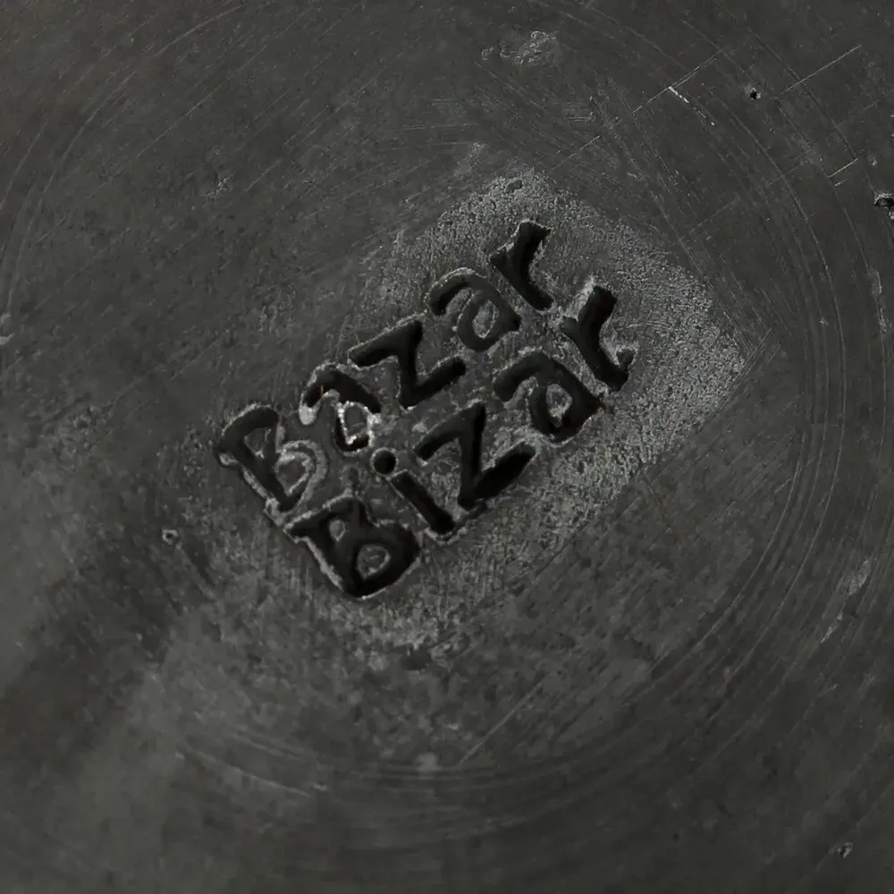 Platter and bowls - The Burned Classic Plate - Black - M - BAZAR BIZAR LIVING