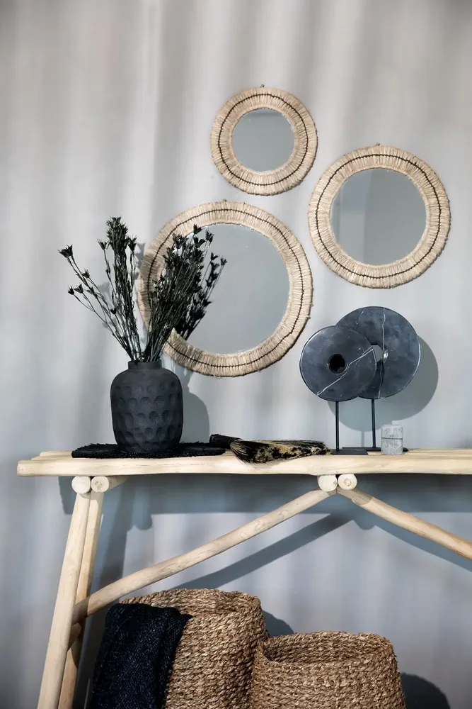 Sculptures, statuettes and miniatures - The Marble Disc on Stand - Black - L - BAZAR BIZAR LIVING