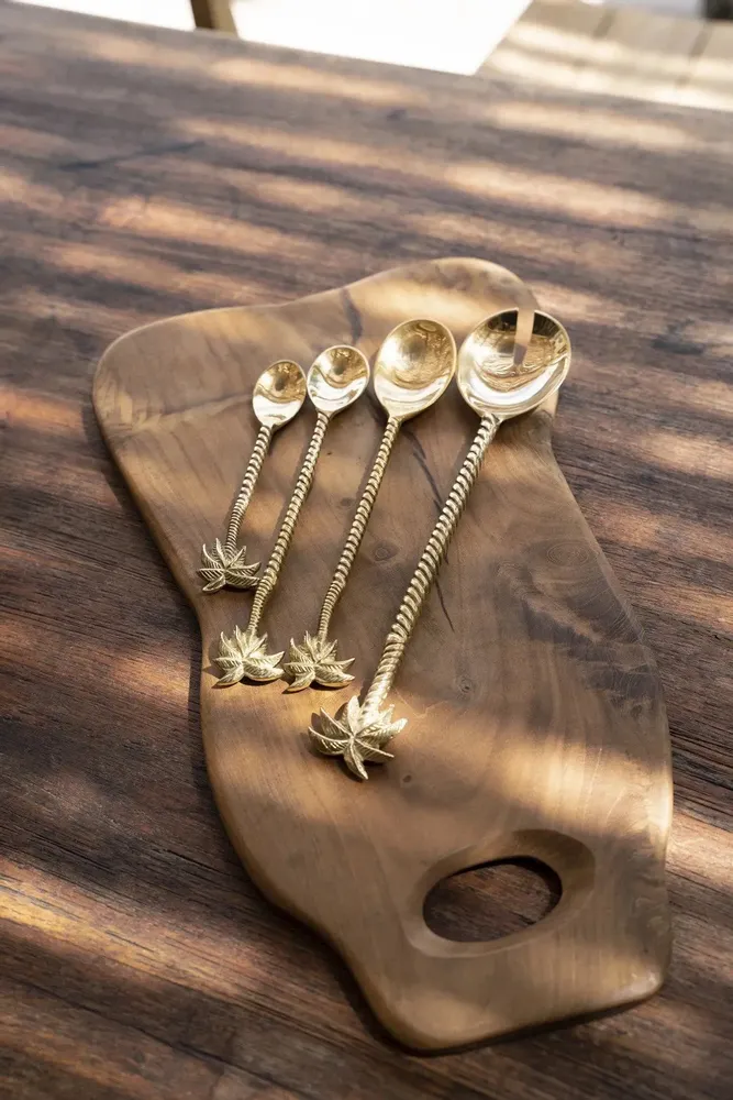 Flatware - The Palm Tree Tea Spoon - Gold - BAZAR BIZAR LIVING