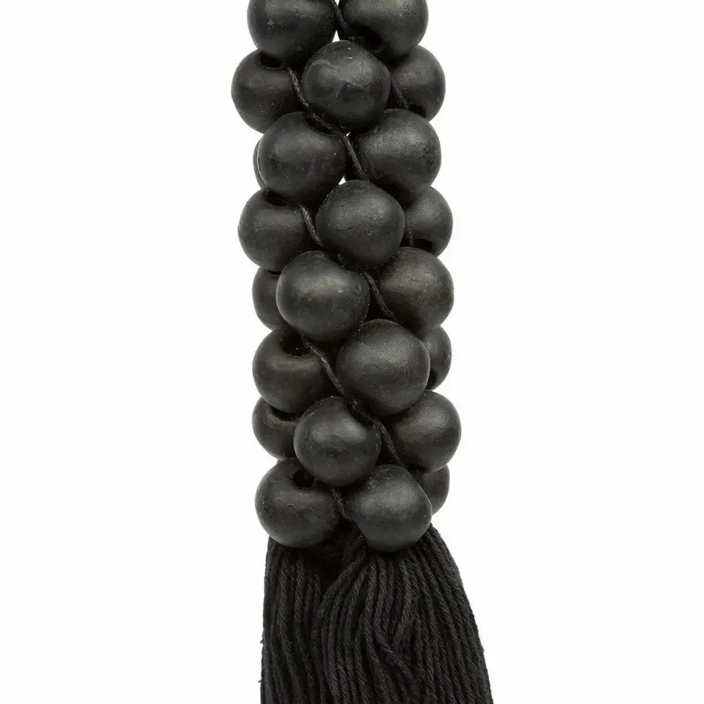 Objets de décoration - Les perles en bois avec pompon en coton - noires - BAZAR BIZAR LIVING