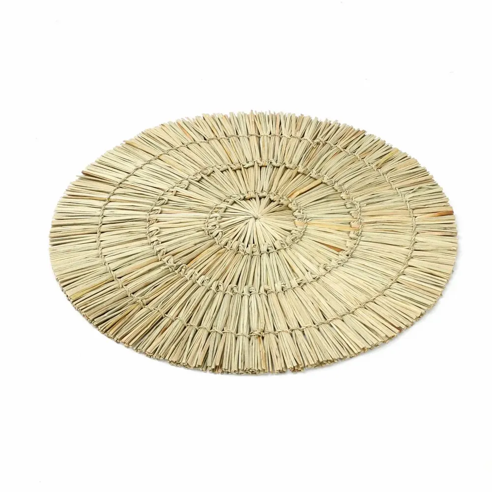 Placemats - The Alang Alang Placemat - Round - Natural - BAZAR BIZAR LIVING