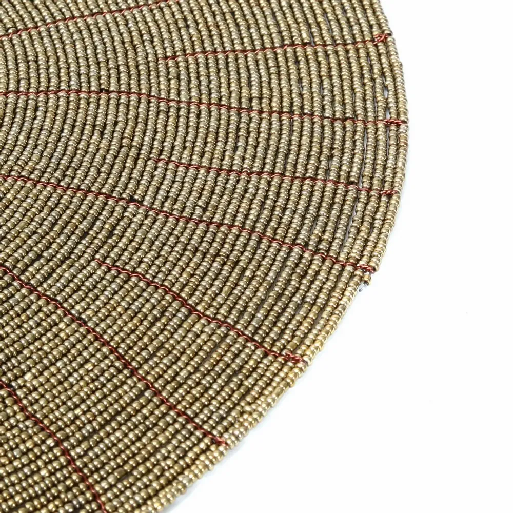 Sets de table - Le Set de Table Beaded - Or - BAZAR BIZAR LIVING
