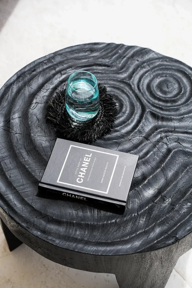 Placemats - The Fringe Raffia Coaster - Black - BAZAR BIZAR LIVING
