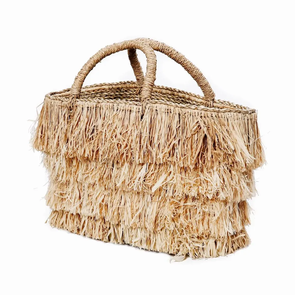 Sacs et cabas - Le Panier Raffia Bahamas - Naturel - BAZAR BIZAR LIVING