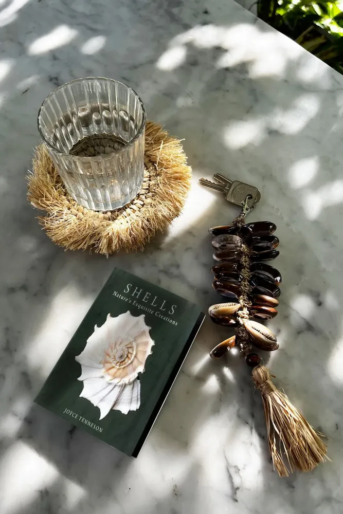 Decorative objects - The Raffia Fishbone Keychain - Natural Black - BAZAR BIZAR LIVING