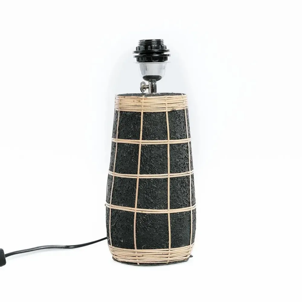 Desk lamps - The Skiathos Table Lamp - Natural Black - BAZAR BIZAR LIVING