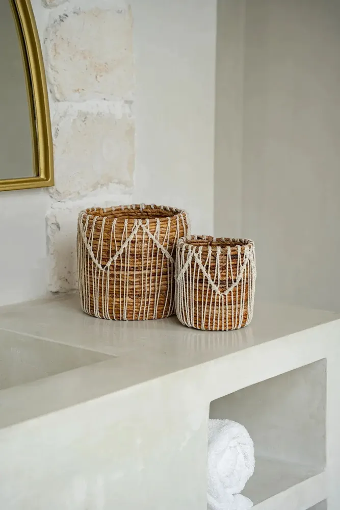 Corbeilles - Le Panier Macra-mazing - Naturel Blanc - S - BAZAR BIZAR LIVING
