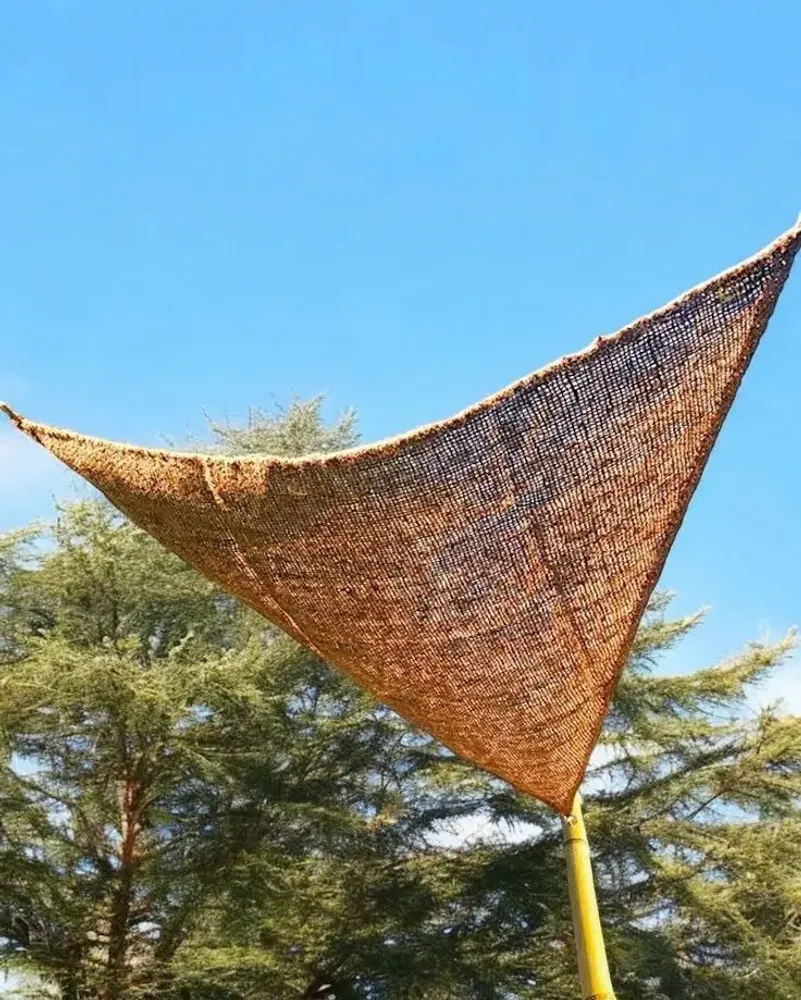 Parasols - Le Coco Shade Triangulaire - Naturel - 350x350 - BAZAR BIZAR LIVING