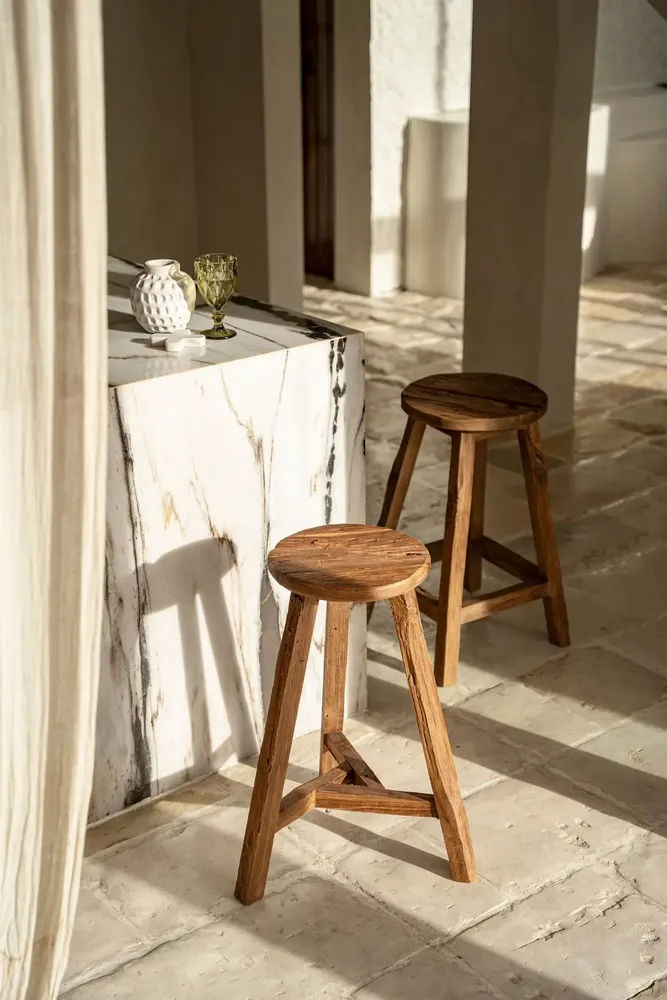 Tabourets - Le Tabouret De Bar Kabuki - Naturel - Faible - BAZAR BIZAR LIVING