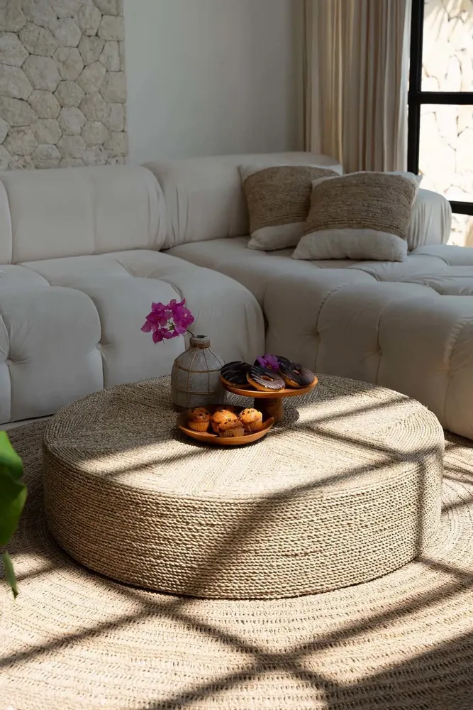 Ottomans - The Huge Pouffe - Natural - BAZAR BIZAR LIVING