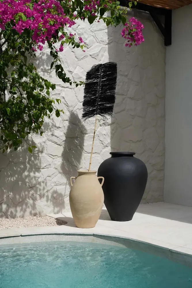 Decorative objects - The Raffia Palmeira - Black - BAZAR BIZAR LIVING