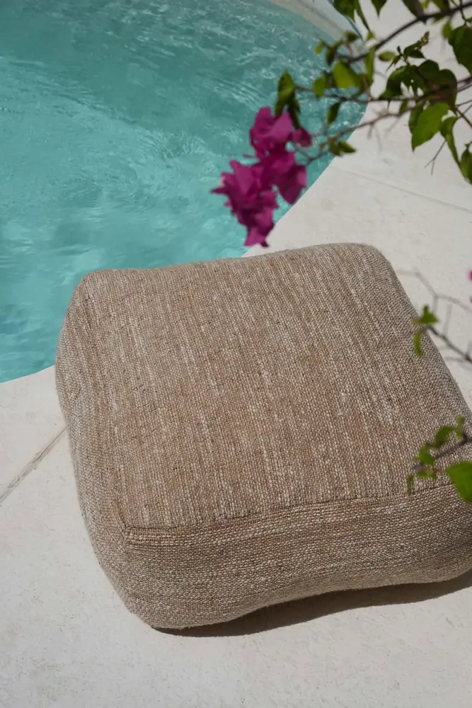 Ottomans - The Comfy Pouffe - Beige - BAZAR BIZAR LIVING