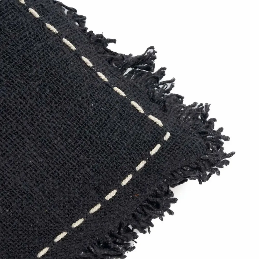 Cushions - The Kasbah Cushion Cover - Black White - BAZAR BIZAR LIVING