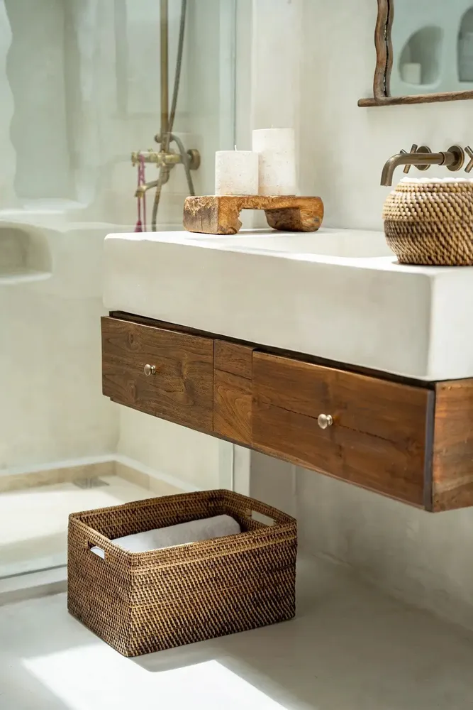 Baskets - The Colonial Magazine Basket - Natural Brown - L - BAZAR BIZAR LIVING