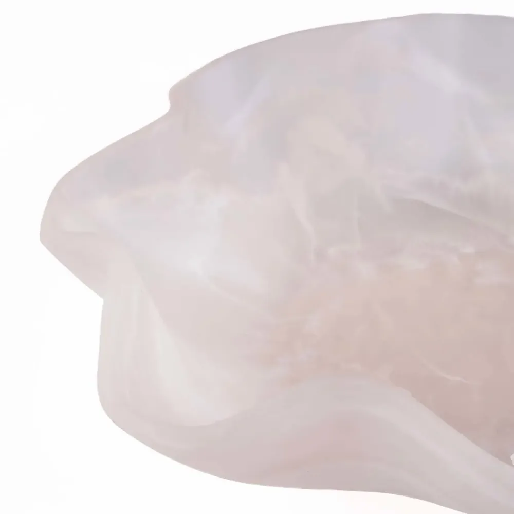 Platter and bowls - The Resin Organic Fruit Bowl - Pink White - BAZAR BIZAR LIVING