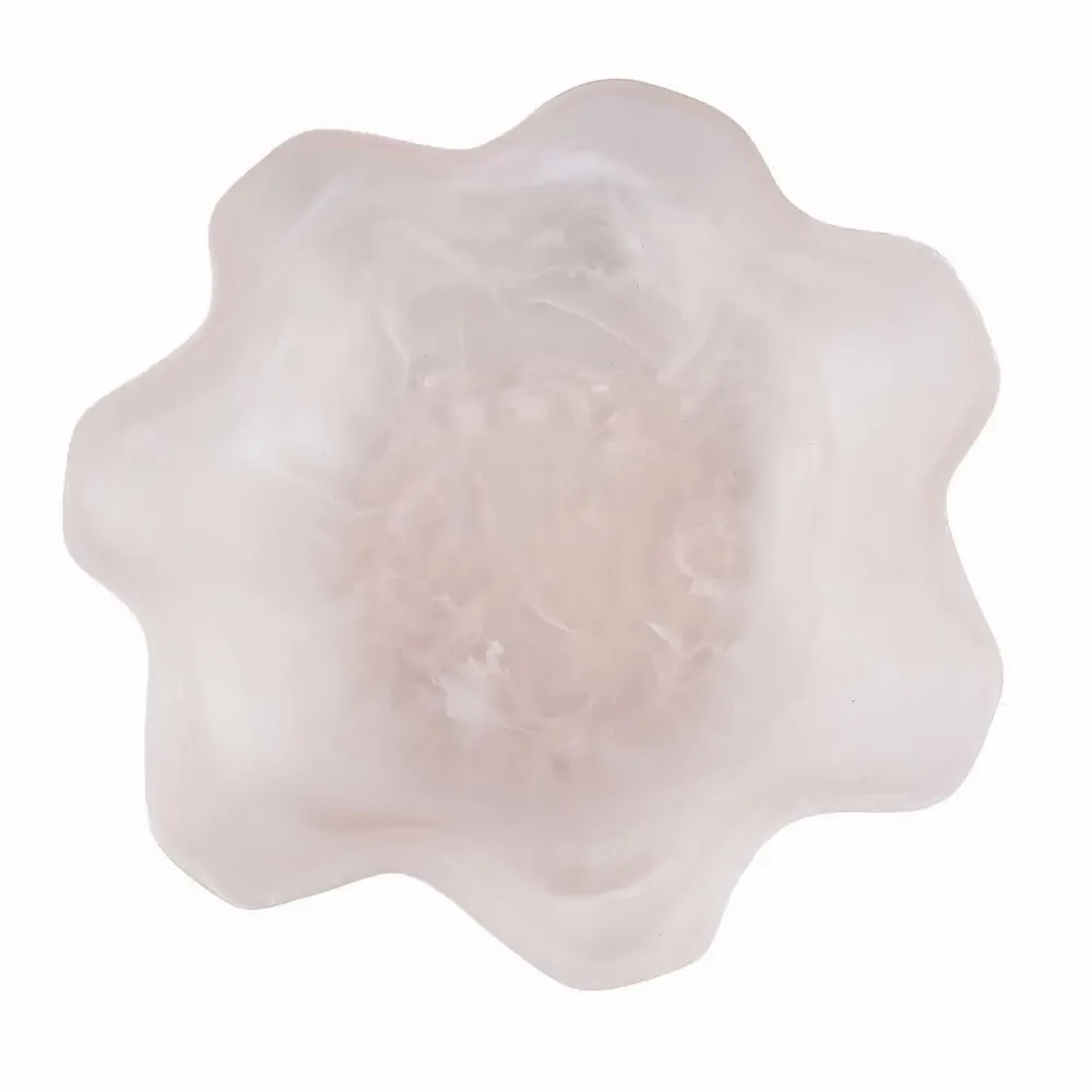 Platter and bowls - The Resin Organic Fruit Bowl - Pink White - BAZAR BIZAR LIVING