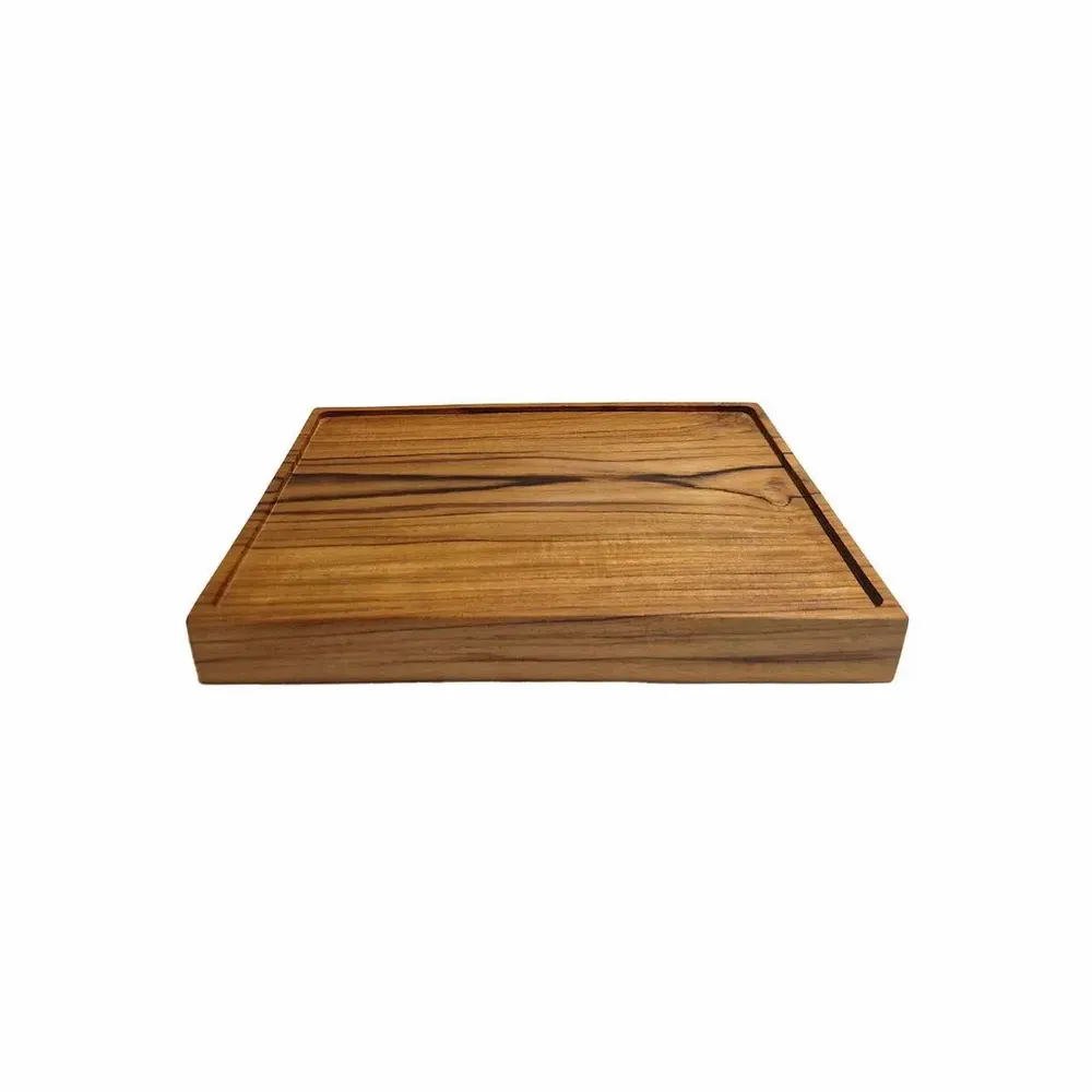 Trays - The Teak Serving Plate - Natural - BAZAR BIZAR LIVING