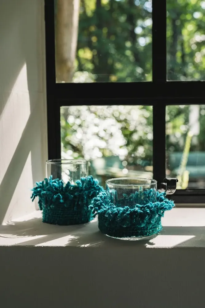 Candlesticks and candle holders - The Oh My Gee Candle Holder - Aqua - M - BAZAR BIZAR LIVING