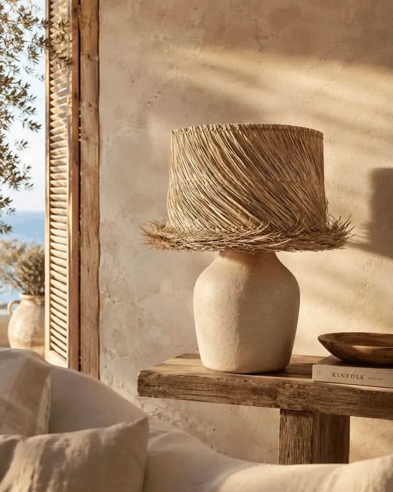 Table lamps - The Pandan Table Lamp Shade - Natural - BAZAR BIZAR LIVING