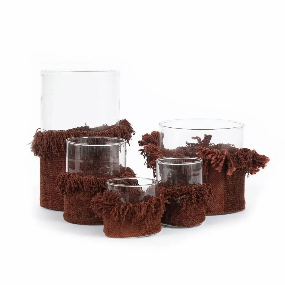 Candlesticks and candle holders - The Oh My Gee Candle Holder - Burgundy Velvet - L - BAZAR BIZAR LIVING