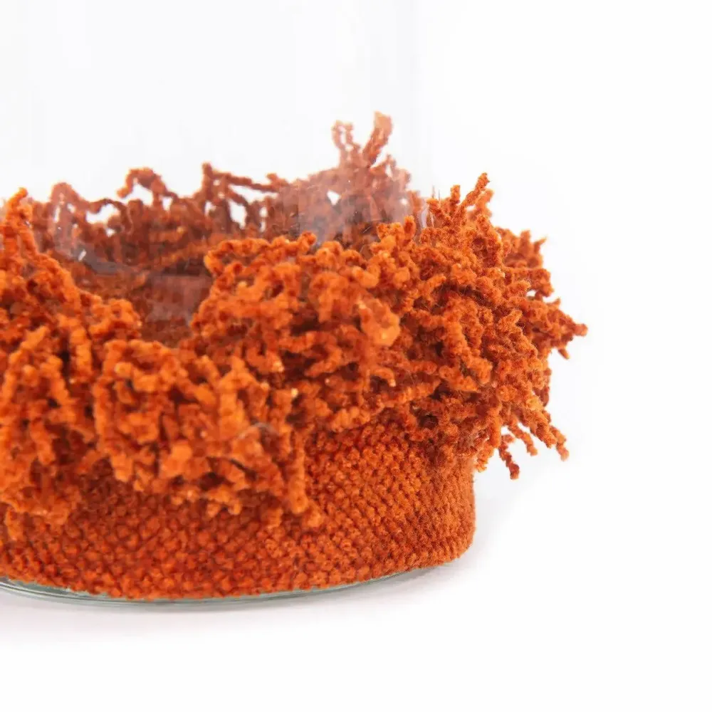 Candlesticks and candle holders - The Oh My Gee Candle Holder - Rust Velvet - M - BAZAR BIZAR LIVING