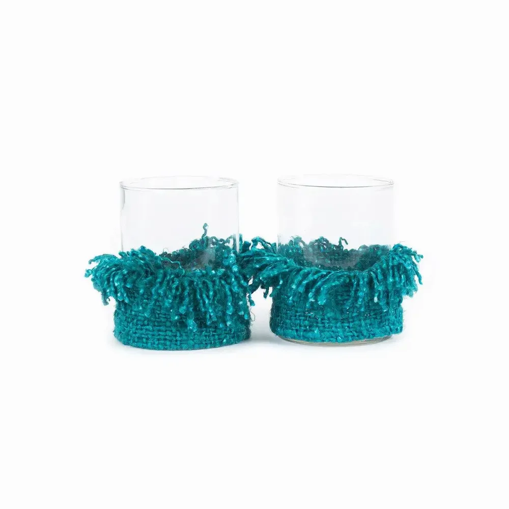 Candlesticks and candle holders - The Oh My Gee Candle Holder - Aqua - L - BAZAR BIZAR LIVING