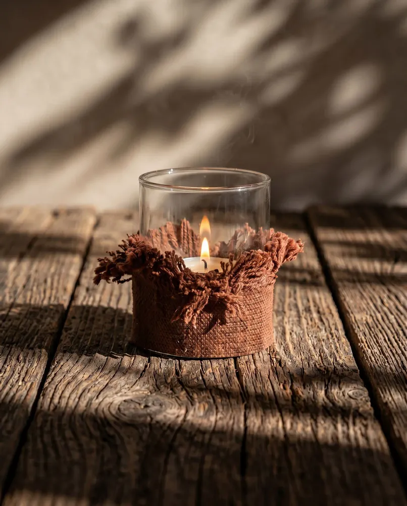 Candlesticks and candle holders - The Oh My Gee Candle Holder - Burgundy Velvet - M - BAZAR BIZAR LIVING