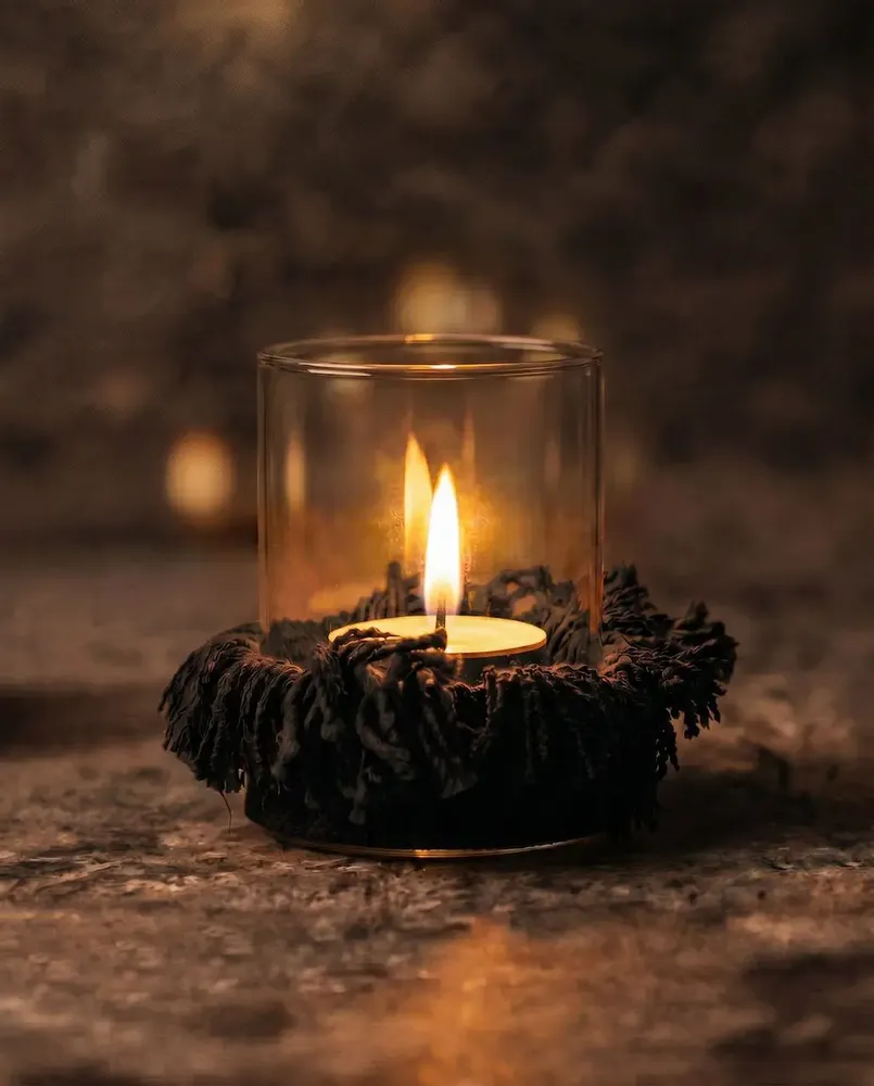 Candlesticks and candle holders - The Oh My Gee Candle Holder - Black Velvet - M - BAZAR BIZAR LIVING