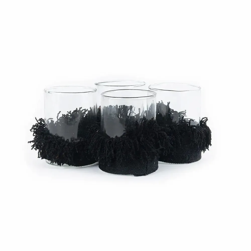 Candlesticks and candle holders - The Oh My Gee Candle Holder - Black Velvet - M - BAZAR BIZAR LIVING