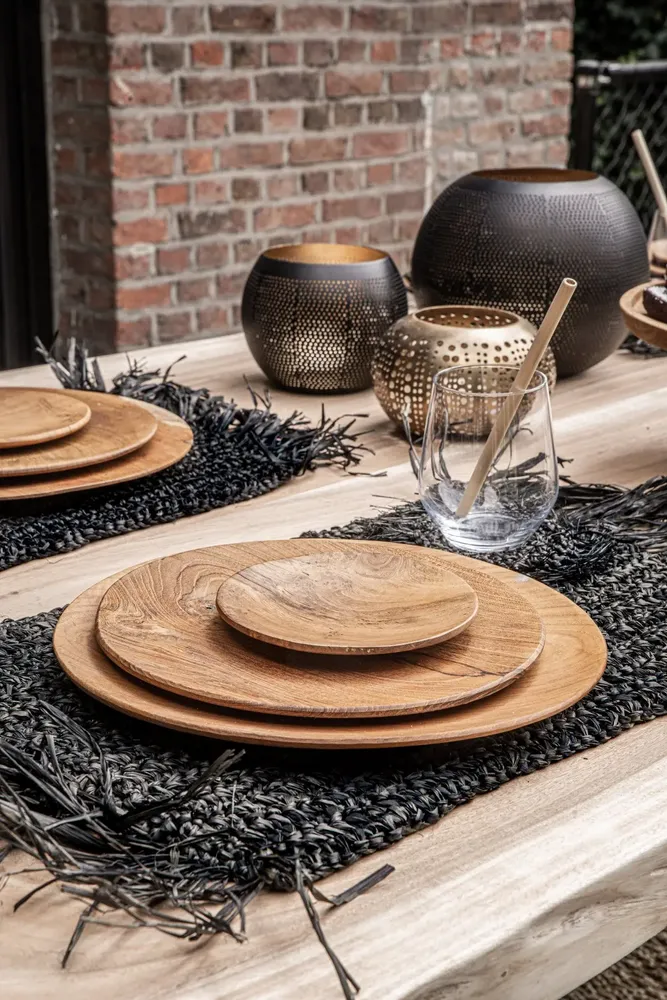 Candlesticks and candle holders - The Pierced Ball - Black Gold - M - BAZAR BIZAR LIVING