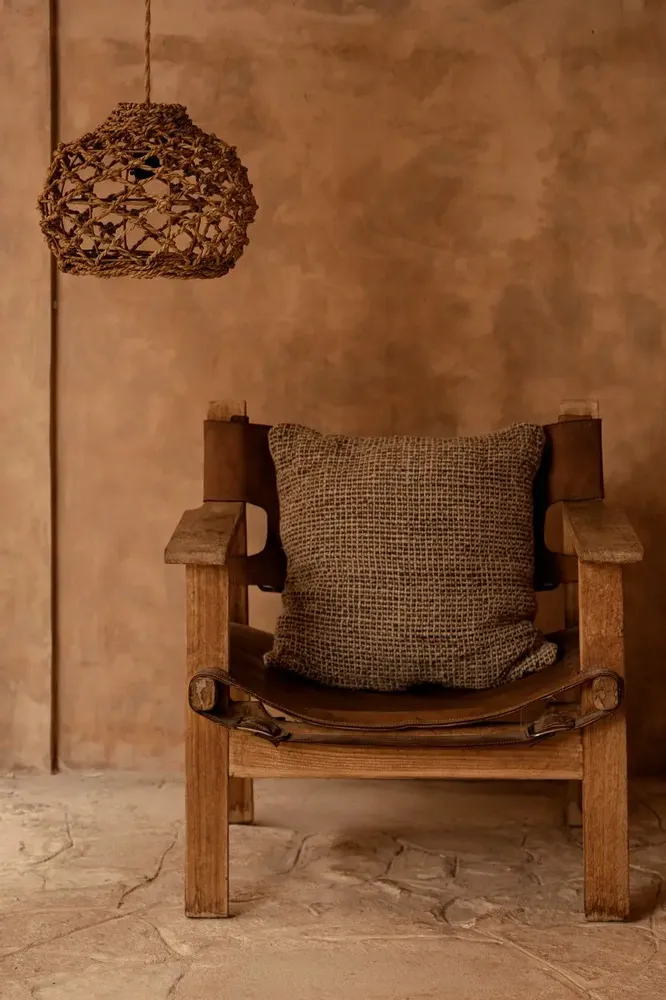 Coussins - La Housse de Coussin Linen Grain - Noir Naturel - BAZAR BIZAR LIVING