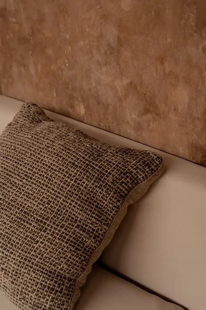 Coussins - La Housse de Coussin Linen Grain - Noir Naturel - BAZAR BIZAR LIVING
