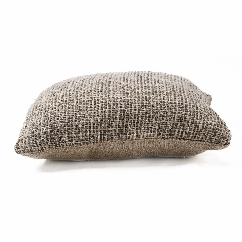 Coussins - La Housse de Coussin Linen Grain - Noir Naturel - BAZAR BIZAR LIVING