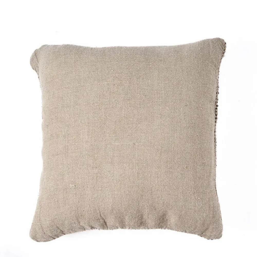 Coussins - La Housse de Coussin Linen Grain - Noir Naturel - BAZAR BIZAR LIVING