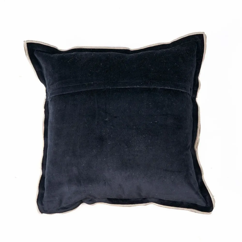 Coussins - La Housse de Coussin Nordic Stripe - Noir Naturel - 50x50 - BAZAR BIZAR LIVING