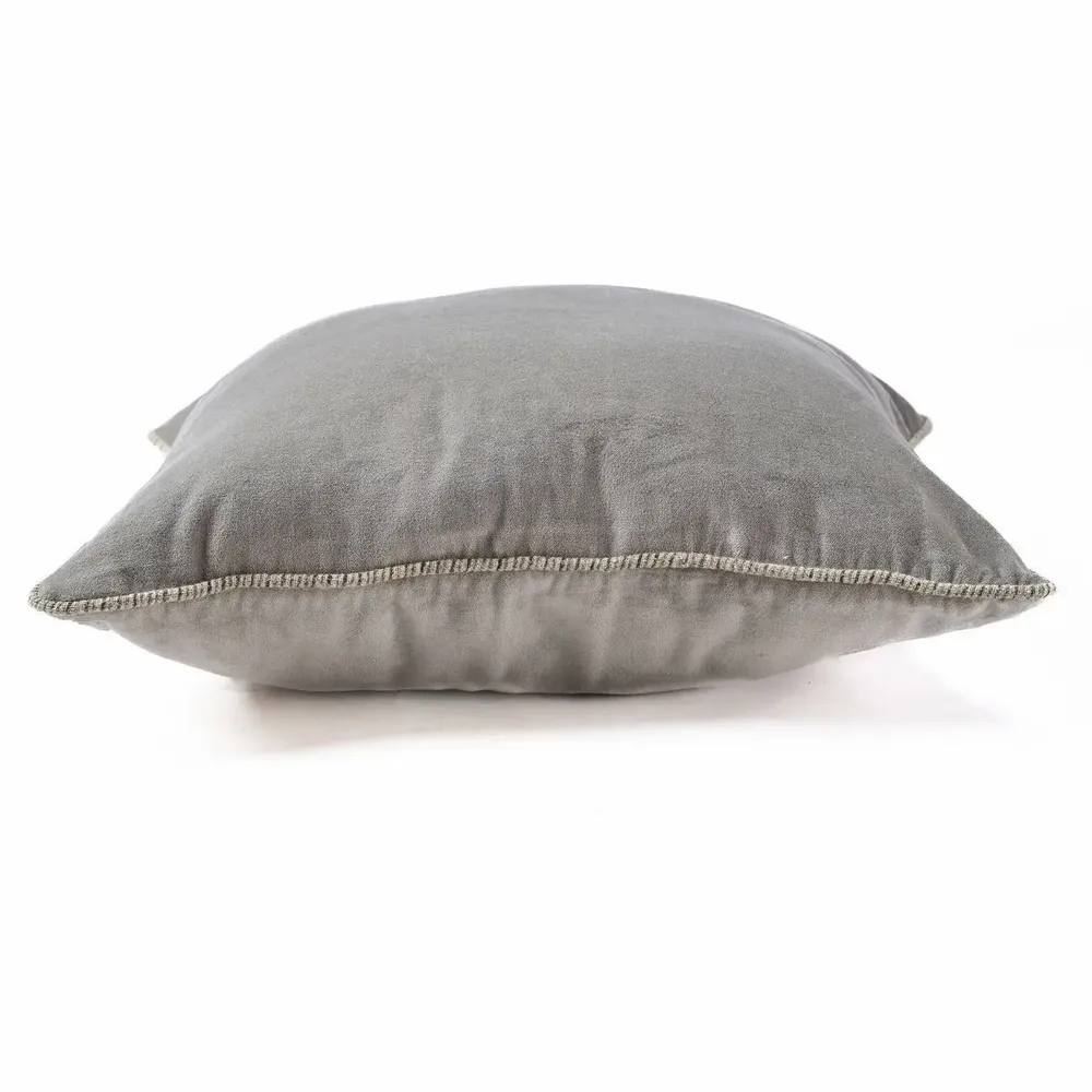 Cushions - The Velvet Crush Cushion Cover - Grey - 50x50 - BAZAR BIZAR LIVING