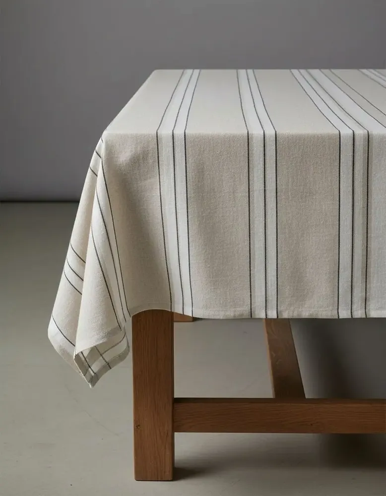 Table cloths - The Provence Tablecloth - Natural Black White - 150x250 - BAZAR BIZAR LIVING