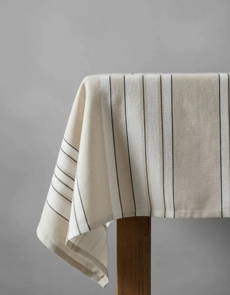 Table cloths - The Provence Tablecloth - Natural Black White - 150x300 - BAZAR BIZAR LIVING