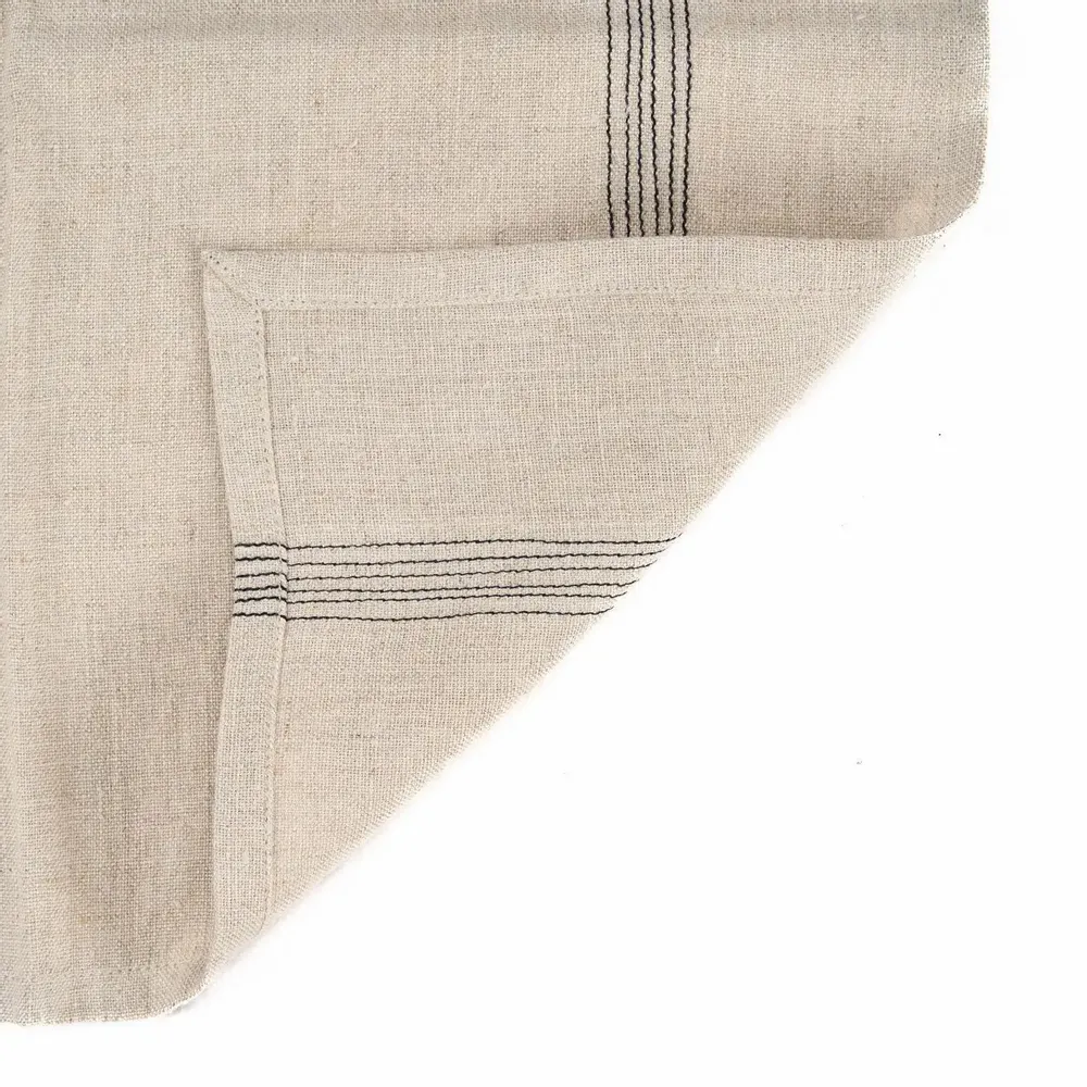 Napkins - The Lint Biscuit Napkin - Natural Black - 45x45 - BAZAR BIZAR LIVING