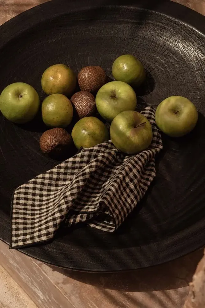Napkins - The Picknick Napkin - Natural Black - 45x45 - BAZAR BIZAR LIVING