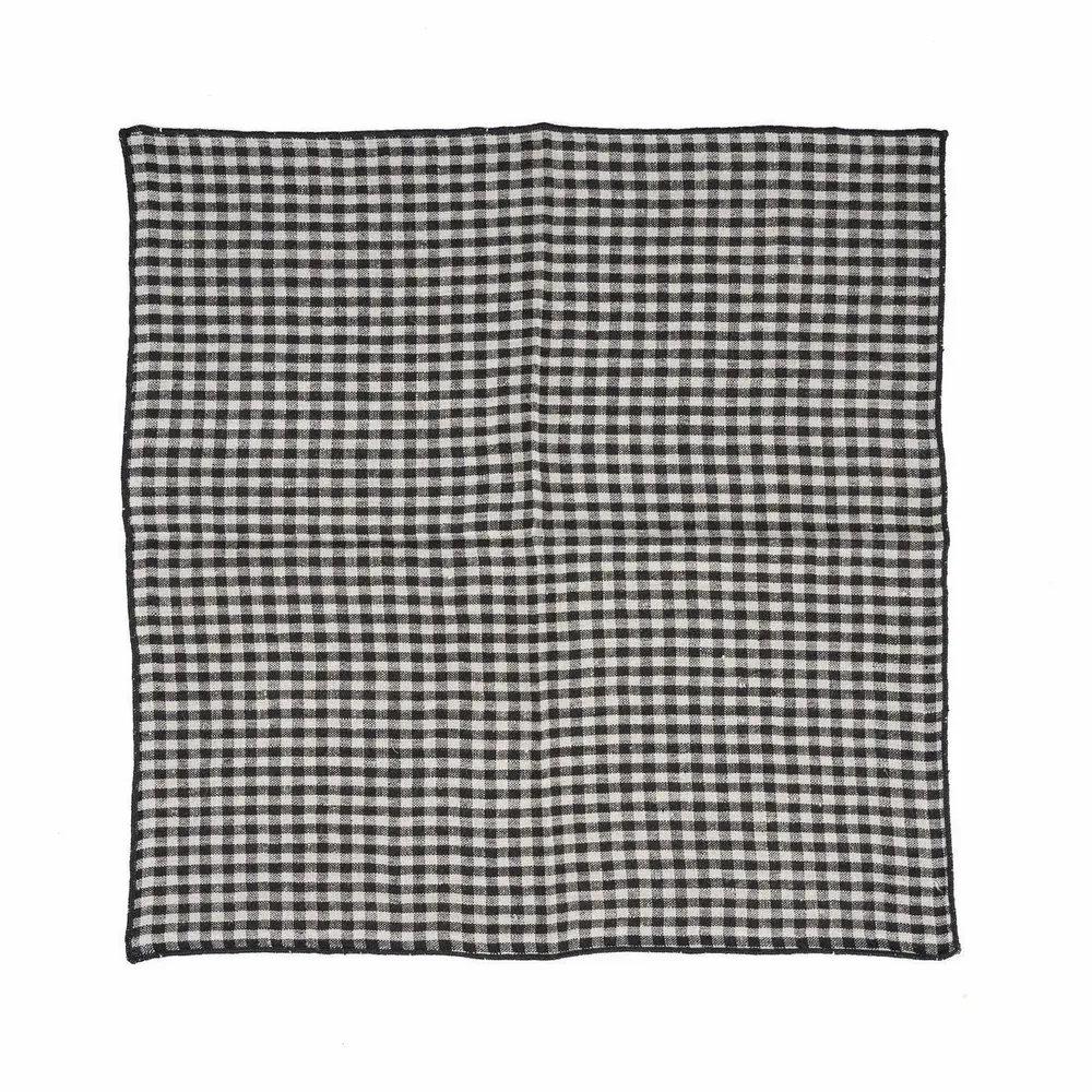 Napkins - The Picknick Napkin - Natural Black - 45x45 - BAZAR BIZAR LIVING